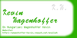 kevin wagenhoffer business card